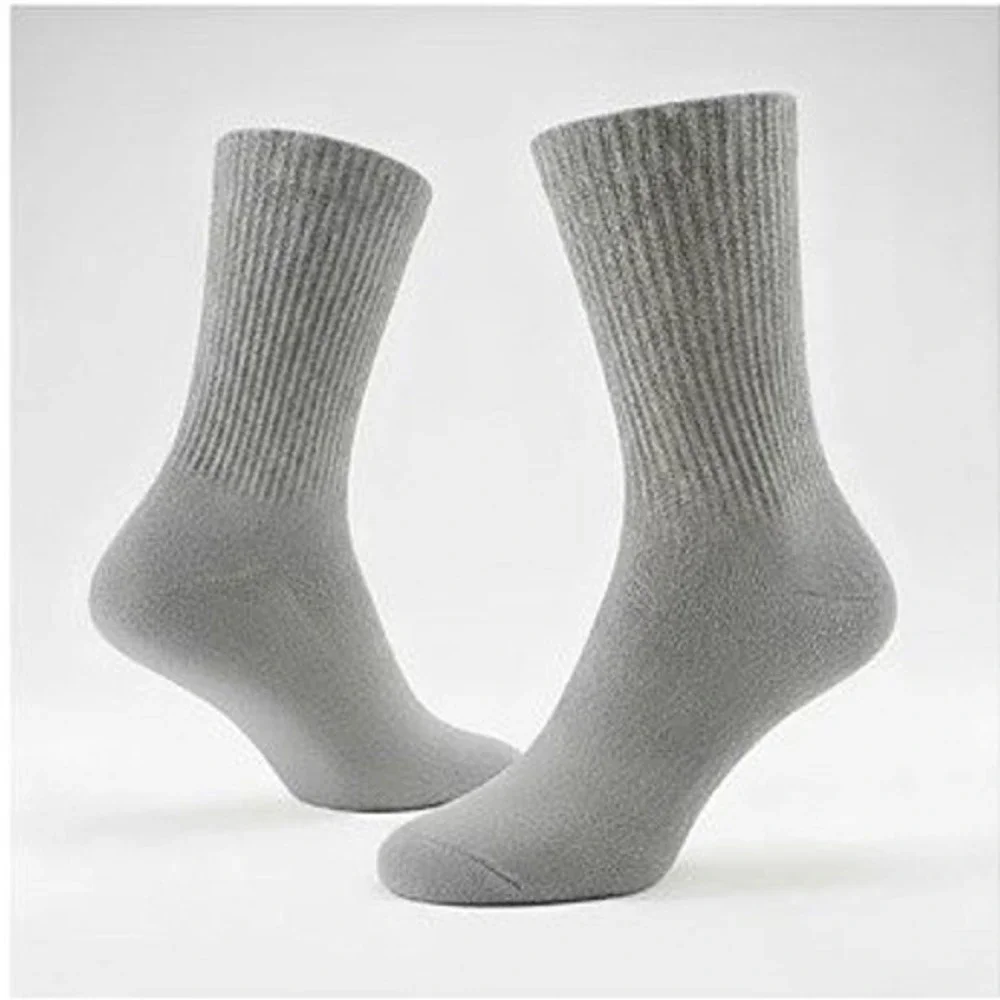 Medistride Non-binding Diabetic Circulatory Crew Socks 13-15 Gray Edema 3‎ Pairs